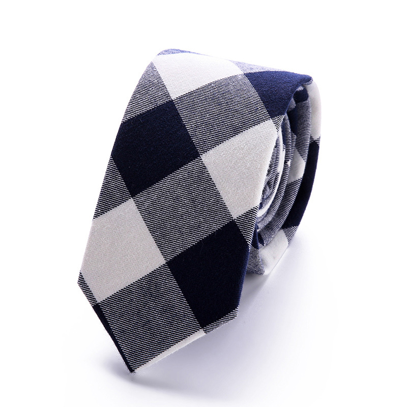 

Men Tie Colorful Men's Plaid Necktie Casual Suit Bowknots Neckties Male Cotton Skinny Slim Ties Cravat 6.5cm