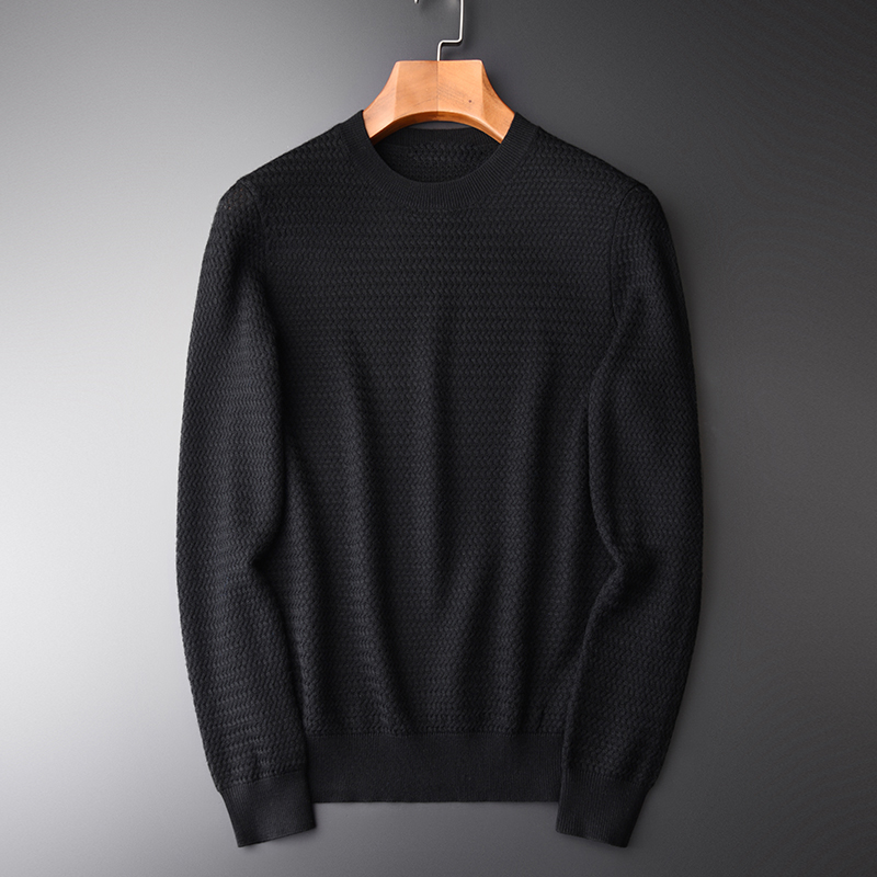 

Sweater Men Wool Winter Luxury Fashion Blue And Black Man Plus Size 3XL 4XL Solid Color Slim Fit Mens Sweaters