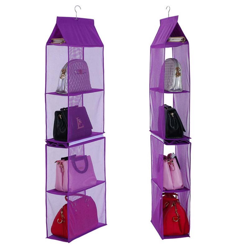 

Hanging Organizer for Bags Closet Door Back Shoe Bag Rack Hangers Home Organization Supplies, Pink b