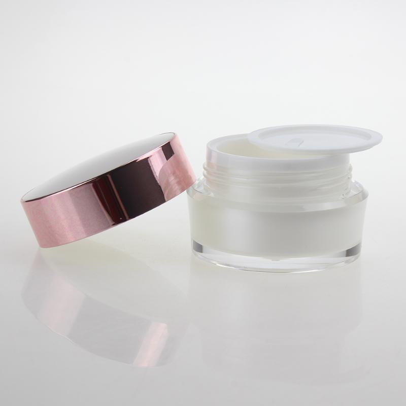 

1oz Oval Empty Mask Cream Container,30g Pearl White Cosmetic Jar Wholesale