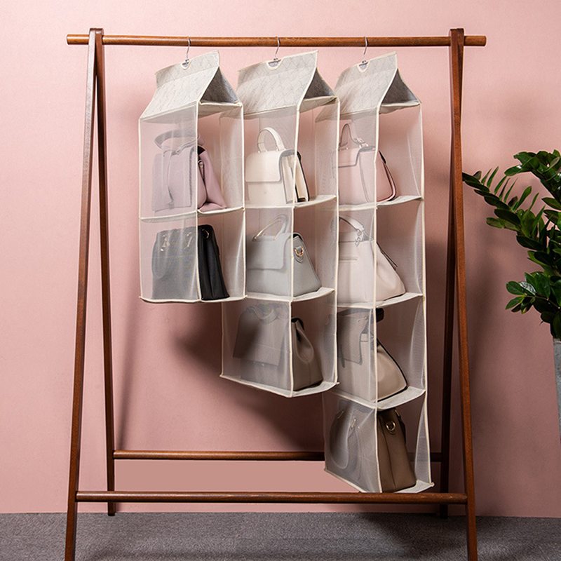 

Storage Boxes & Bins Foldable Hanging Bags Purse Handbag Organizer Closet Hanger Door Sundry Pocket Hangers