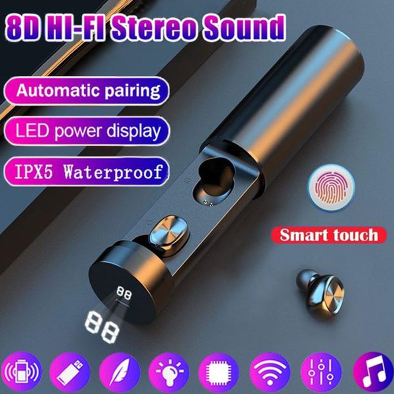 

B9 TWS Bluetooth 5.0 Fashion Wireless Earphone 8D HIFI Sport Mic Earbuds Gaming Music Headset For Huawei