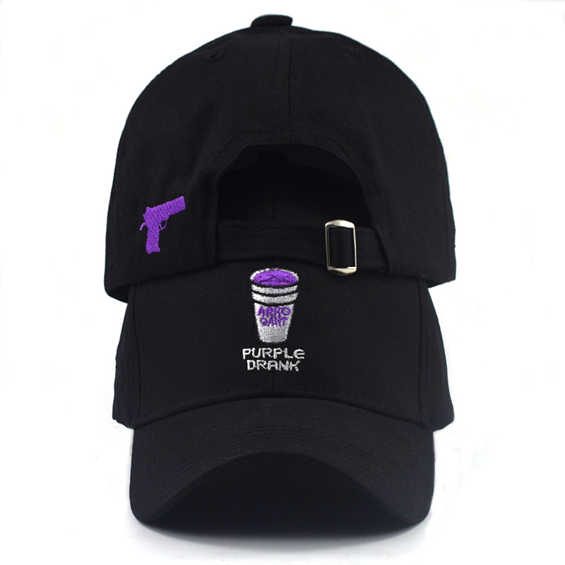 

new dad hat Coke Cup Embroidery unisex baseball cap classic casual cap golf hat Gun embroidery hats fashion, Black