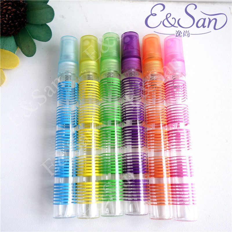 

LG01YQ -10ml circle pattern cylinder tube spray perfume glass bottle 102pcs/lot