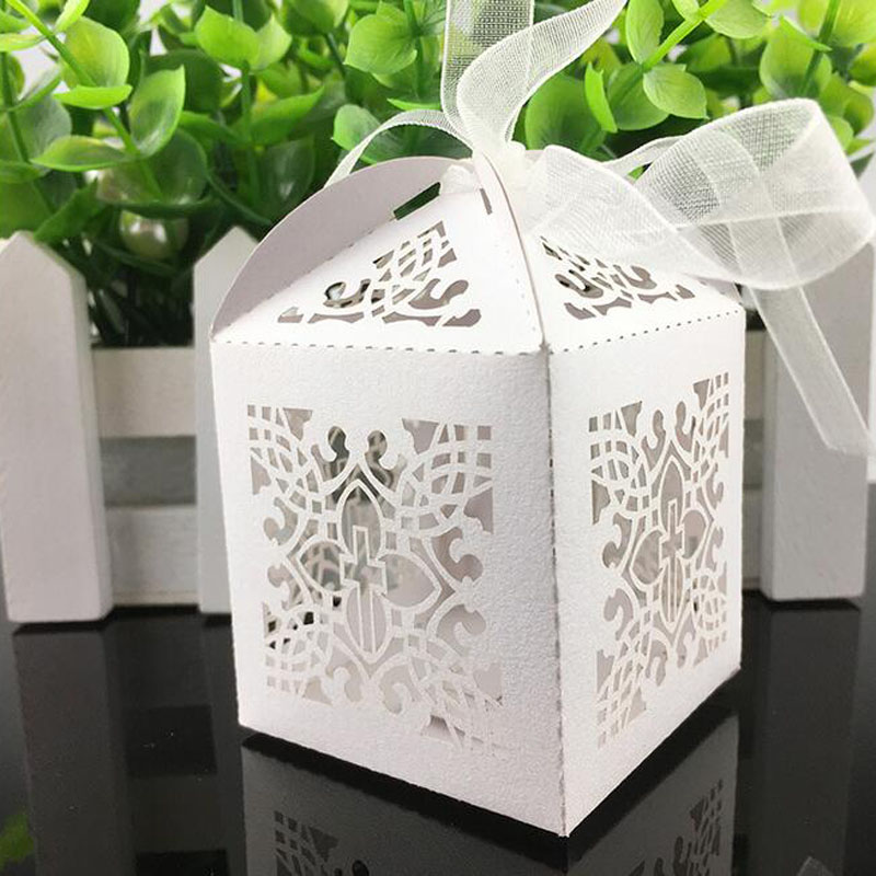 

10Pcs/set Crossing Candy Boxes Angel Gift Box For Baby Shower Baptism Birthday First Communion Christening Easter Decoration