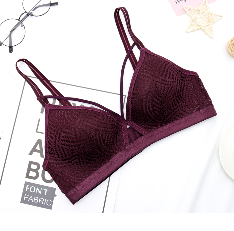 

Women Wire Free Bra Ladies Underwear Sexy Push Up Sleamless Bra Summer Female, Black