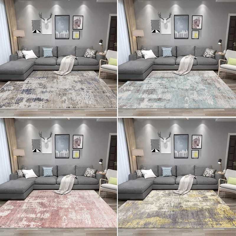 

Modern Abstract Ink Carpet and Rug Pink Blue Yellow Carpets Living room Bedroom Kitchen Area Rugs Bedside Table Study Floor Mats, Carpet1