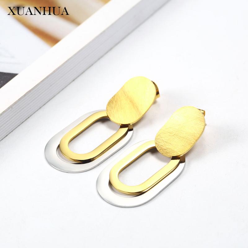 

XUANHUA Drop Earrings For Women Stainless Steel Jewelry Woman 2020 Charm Fine Jewelry Accessories Wholesale Lots Bulk