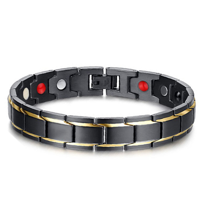 

charm bracelet mens stainless steel fashion Racing track bracelet mens black gold gifts for man accessories wholesale