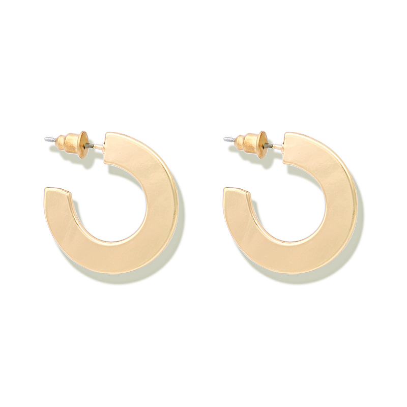 

LWONG Gold Sliver Color Open Round Circle Hoop Earrings For Women Simple Fashion Chic Earrings Minimalist Geometric