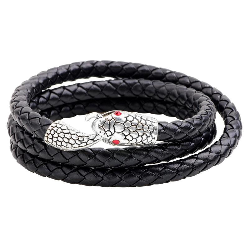 

Fashion Leather Multilayer Hand Chain Buckle Friendship Men Women Bracelet Charm Gold Silver Color Snake Bracelet Jewelry