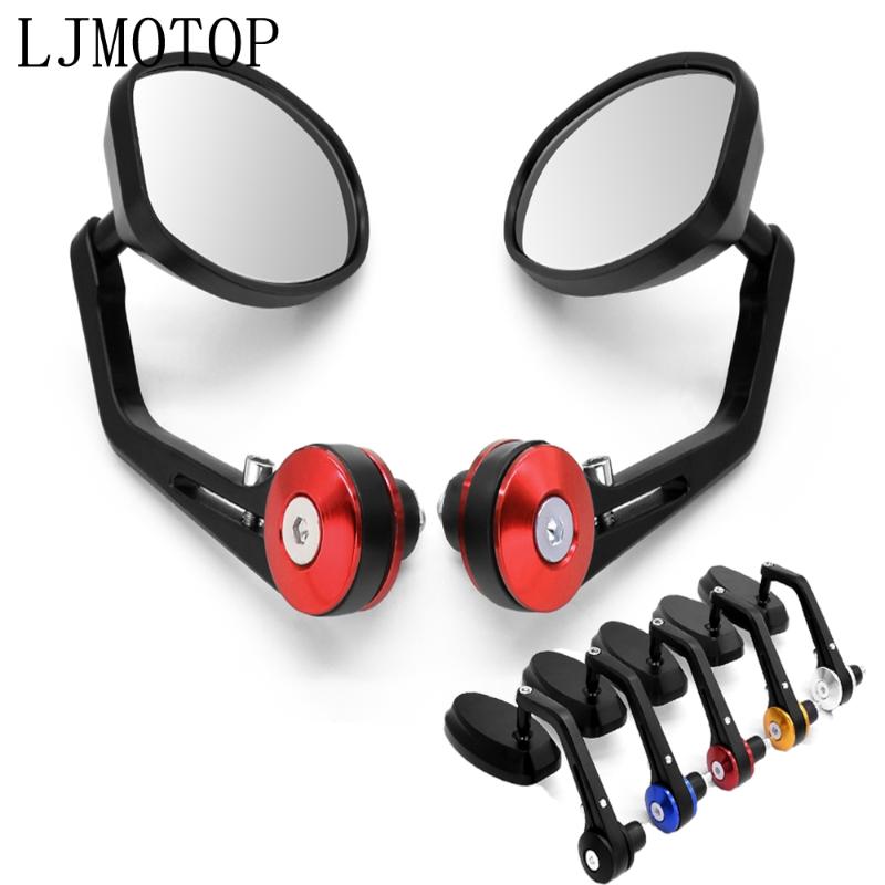 

CNC Universal Motorcycl Handle Bar End Rearview Mirror 7/8" For aprilia CAPANORD 1200 CAPONORD ETV1000 DORSODURO 1200 750
