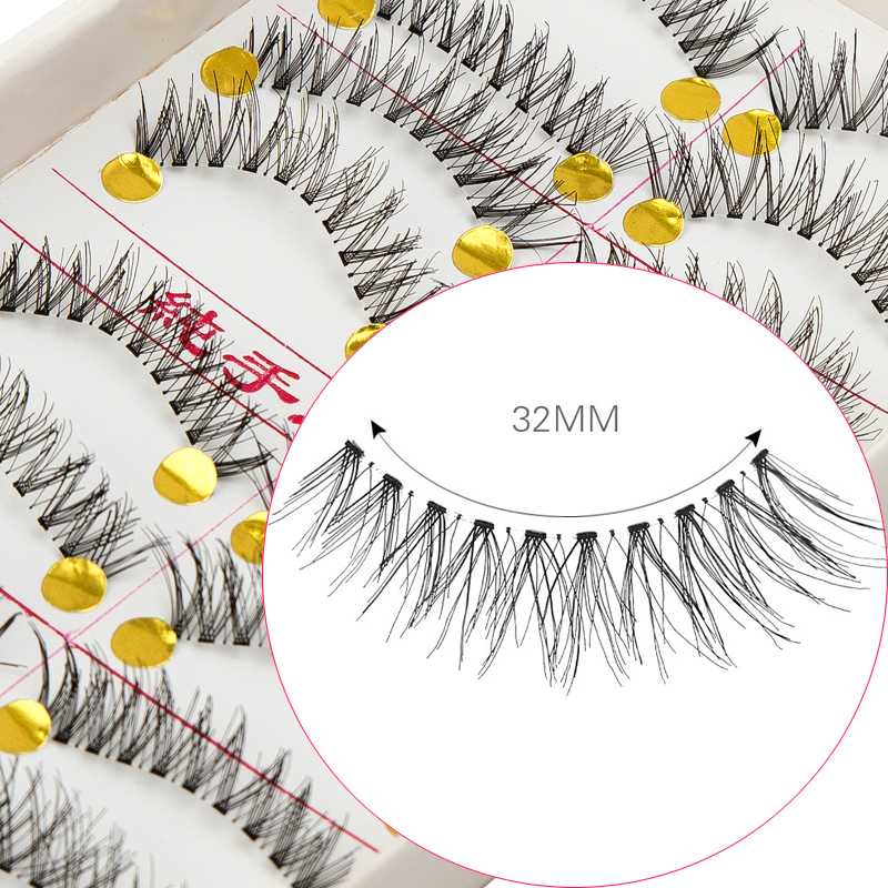 

10 Pairs 3D Soft Faux Mink Hair False Eyelashes Natural Messy Winged Eyelash Crisscross Wispy Fluffy Lashes Extension Eye Makeup