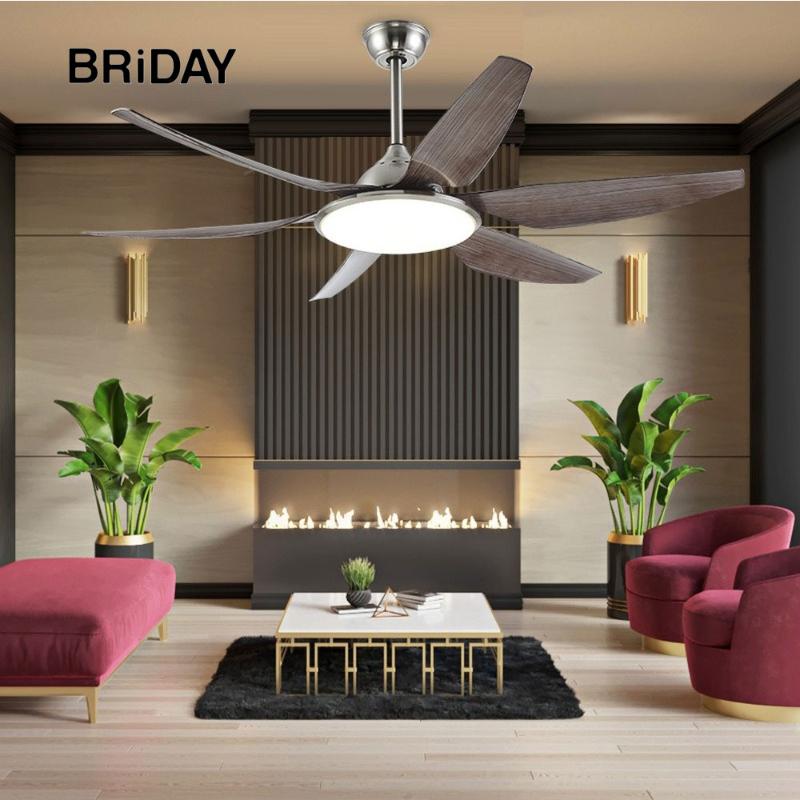 

55 Inch ceiling fan with lights remote control DC frequance ventilator lamp Reversible Home Fixture Silent Motor