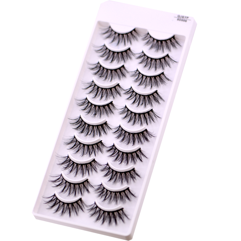 

HBZGTLAD New 10 pairs natural false eyelashes fake lashes long makeup 3d mink lashes eyelash extension mink eyelashes for beauty