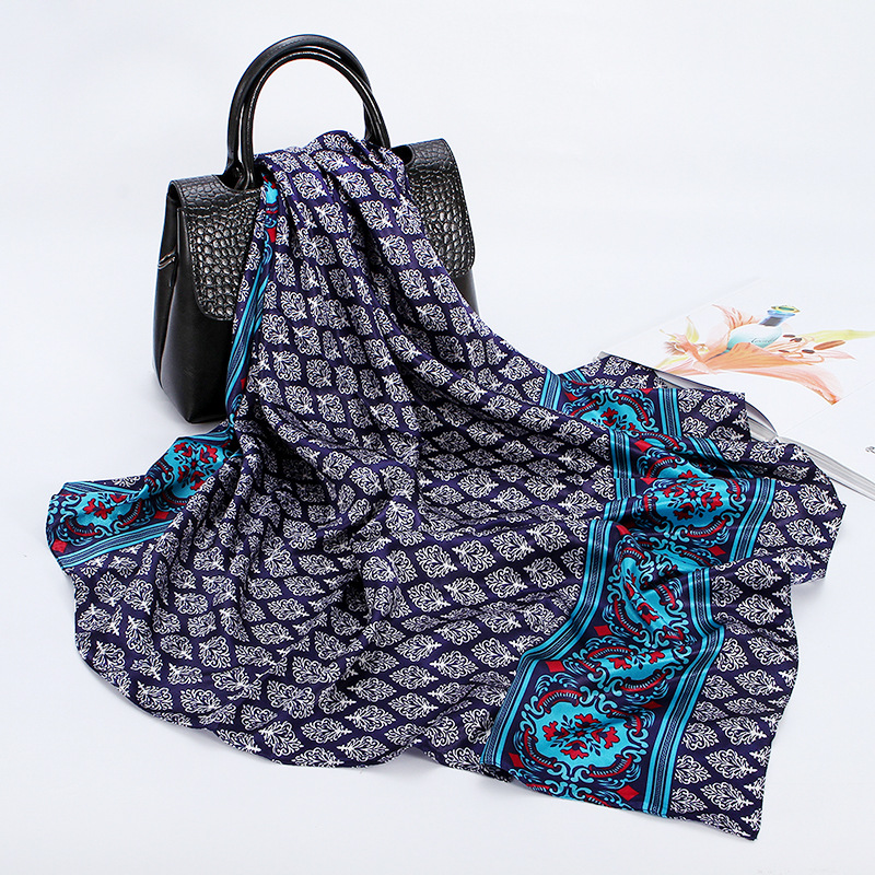 

90X90cm Fashion printed color matching scarf female street casual square handkerchief Foulard bandana women 2020 Spring Autumn