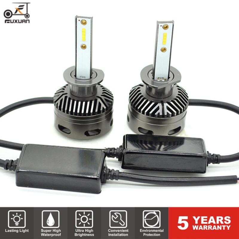 

FUXUAN CSP Chip H4 H7 Led Car Headlights Bulbs 6000K H8 H1 3 9005 4 9006 60W 3D Automotive Fog Lights Auto Lamp