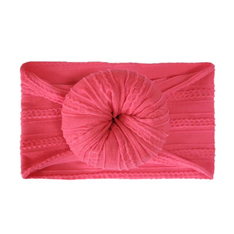 

Kid Lovely Hairband Solid Color Doughnut HeadBand Newborn Elastic Turban Headwear Hair Accessories Christmas Birthday Present