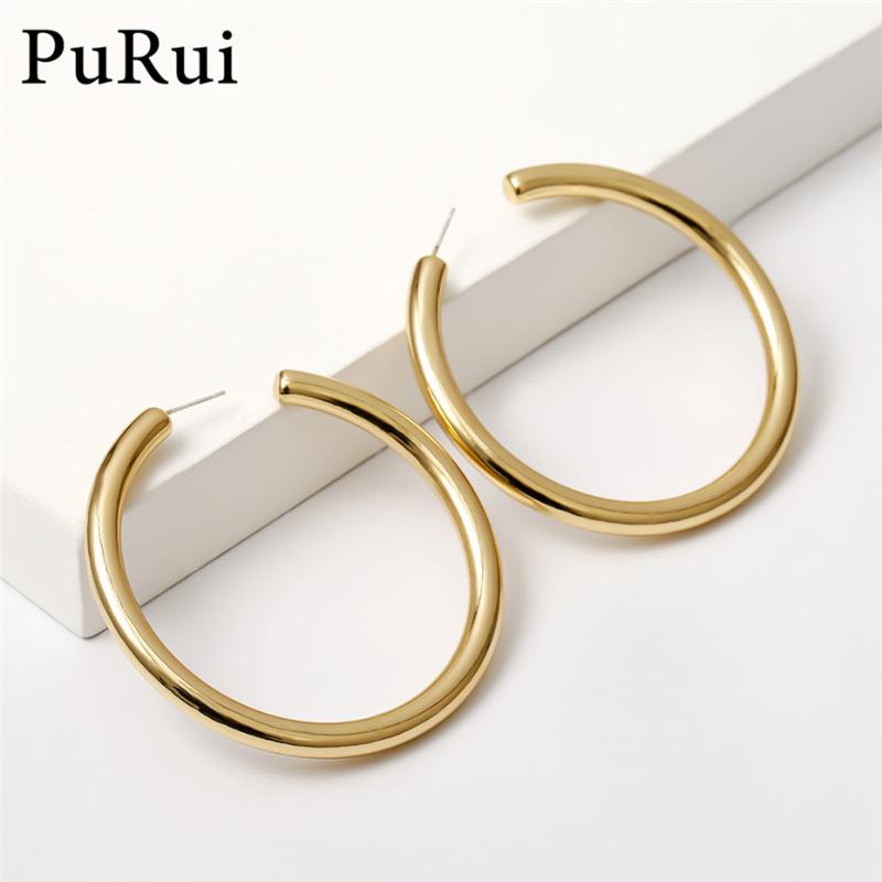 

Punk Vintage Hoop Earrings Gold Color Gothic Metal Round Geometric Statement Earrings for Women Fashion Jewelry