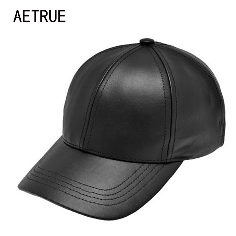 

Plain New Men Baseball Cap Women Leather Snapback Caps Casquette Brand Adjustable Bone PU Hats For Men Dad Winter Baseball Caps, Black