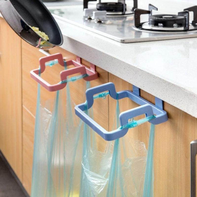 

Cupboard Door Back Hanging Trash Rack Storage Kitchen Garbage Rubbish Bag Can Holder Hanging Kitchen Cabinet Trash