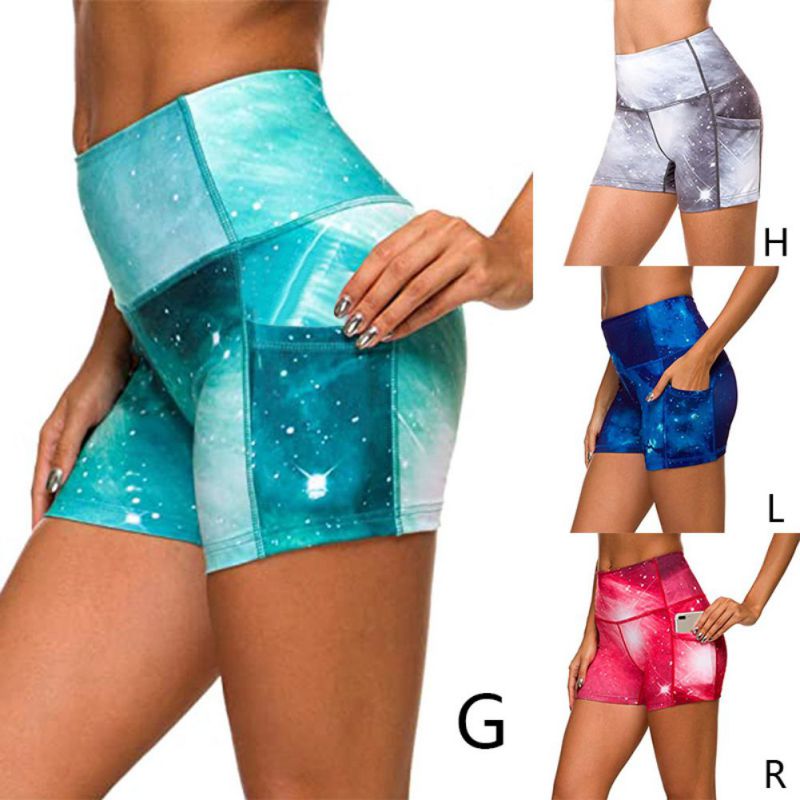 

Ladies Yoga Leggings Fitness Shorts Fitness Yoga Shorts, Blue