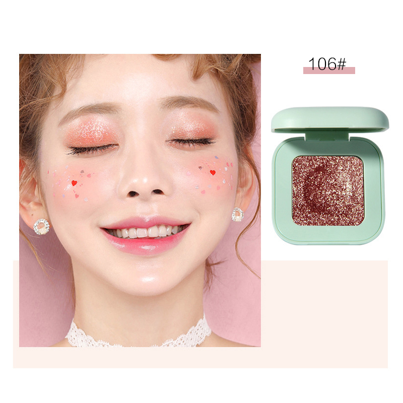 

12 Colors Glitter Metallic Pigment Eyeshadow Pallete Mono Eyeshadow Matte Lasting Eye Shadow Cosmetic Waterproof Eye Makeup, Brush