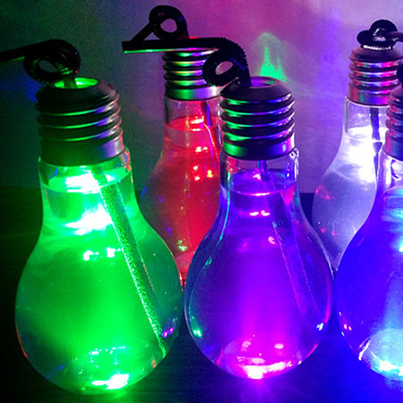 2020 Light Bulb Beverage Bottle Milk Tea Plastic Juice Drink Bottle
