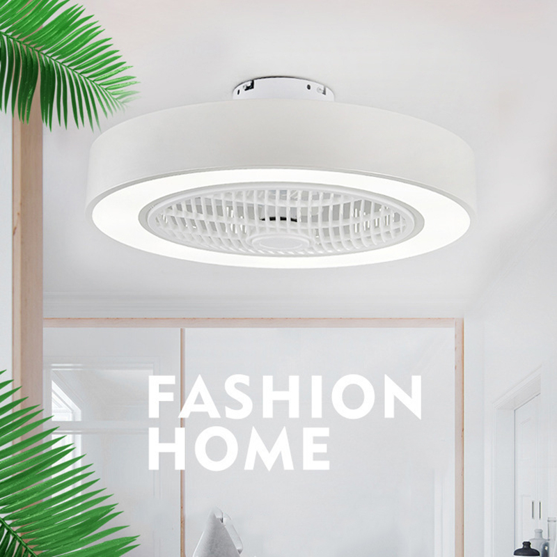 

Nordic Led Bedroom Smart Ceiling Fan Light with Remote Control Macaron Ultra-thin Lighting Living Room Modern Creative Lamp