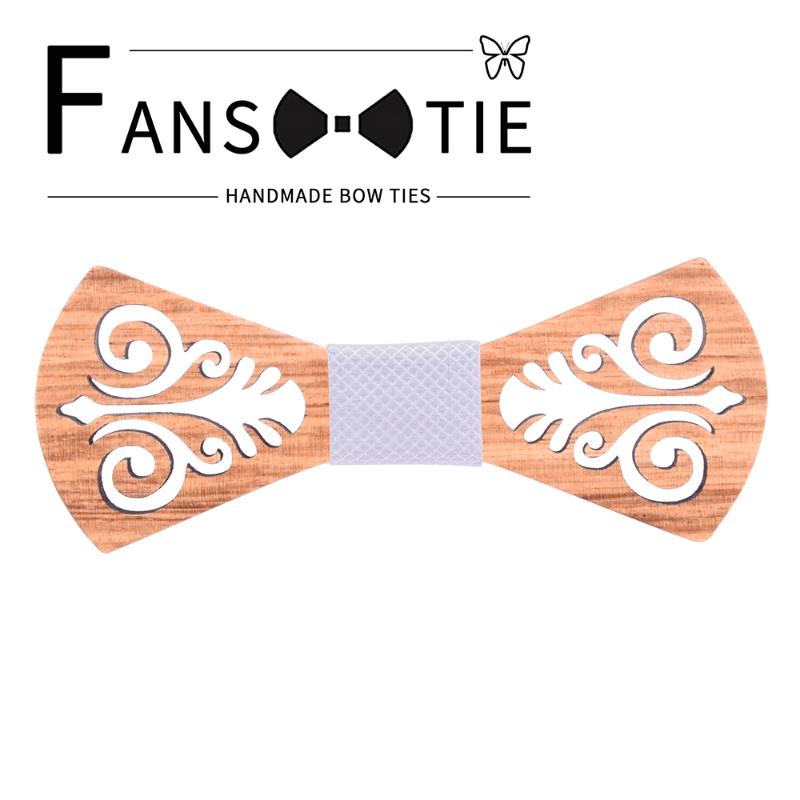 

New Paisley Wooden Bow Tie Men's Plaid Bowtie Wood Hollow Carved Cut Out Floral Design Fashion Novelty Ties Accessories Necktie