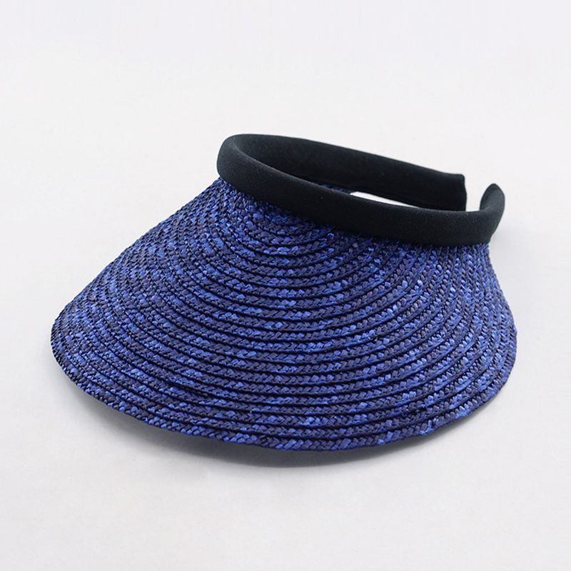 

2020 Ladies summer new fashion straw empty top hat ladies sun hat summer sunscreen sunshade beach straw TYM06, Dark grey