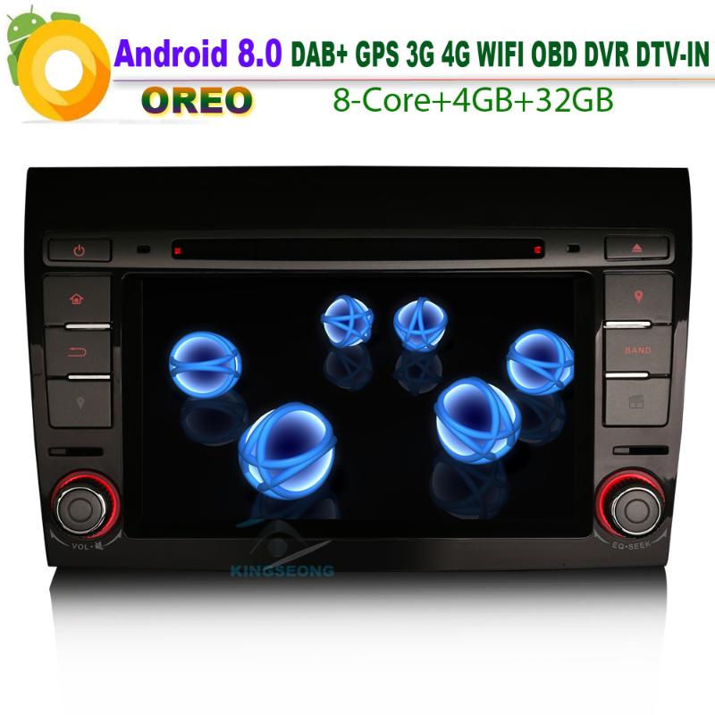 

8-Core Android 8.0 Autoradio Navi CD Canbus DAB+ Car Radio player FOR Bravo Bluetooth GPS 4G WiFi SD DVD USB BT OBD DVB-T2