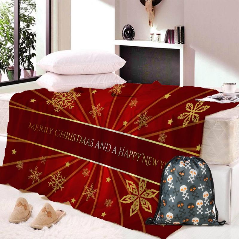 

Custom DIY 3D Christmas Blanket with Spots Sherpa Fleece Wearable Plush Throw Blanket on Bed Sofa Thick Warm Travel