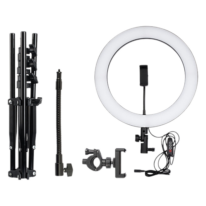 

14 Inch LED Ring Light 3200-5600K Fill Light Mobile Phone Holder Retractable Dimming with Remote Control