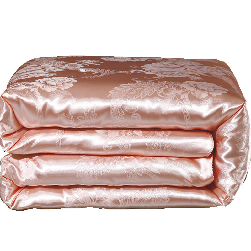 

Hot Sales Silk Summer Quilt Air Condition Blanket Satin Jacquard Large Size Adult Comforter Bed Cover Home Use High Quality, 02