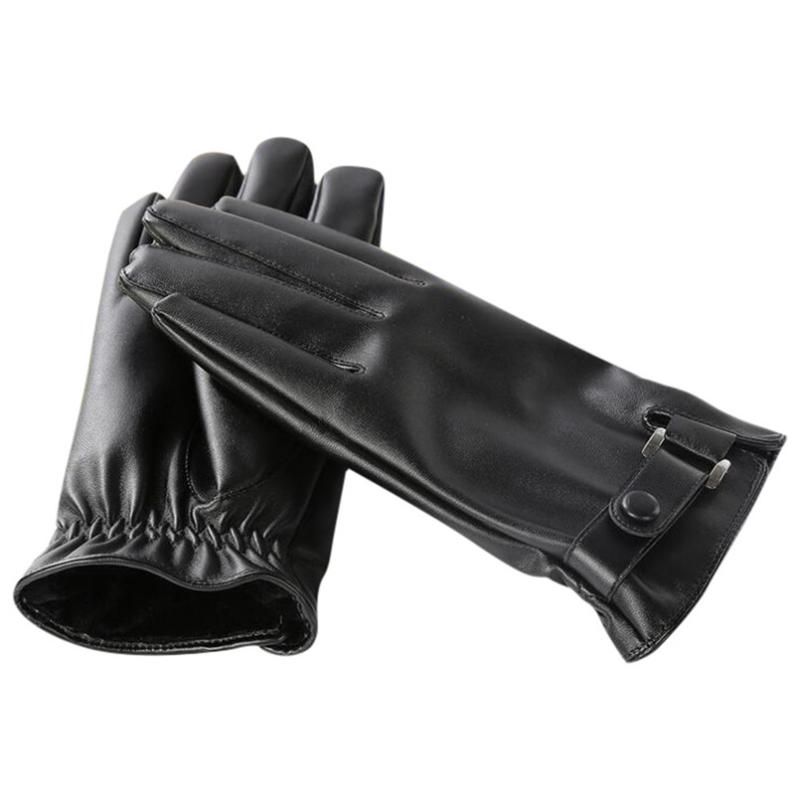 

Men's Casual Winter Outdoor Sports Riding Gloves Warm Windproof Leather Mittens fashion guantes eldiven handschoenen 40mi14