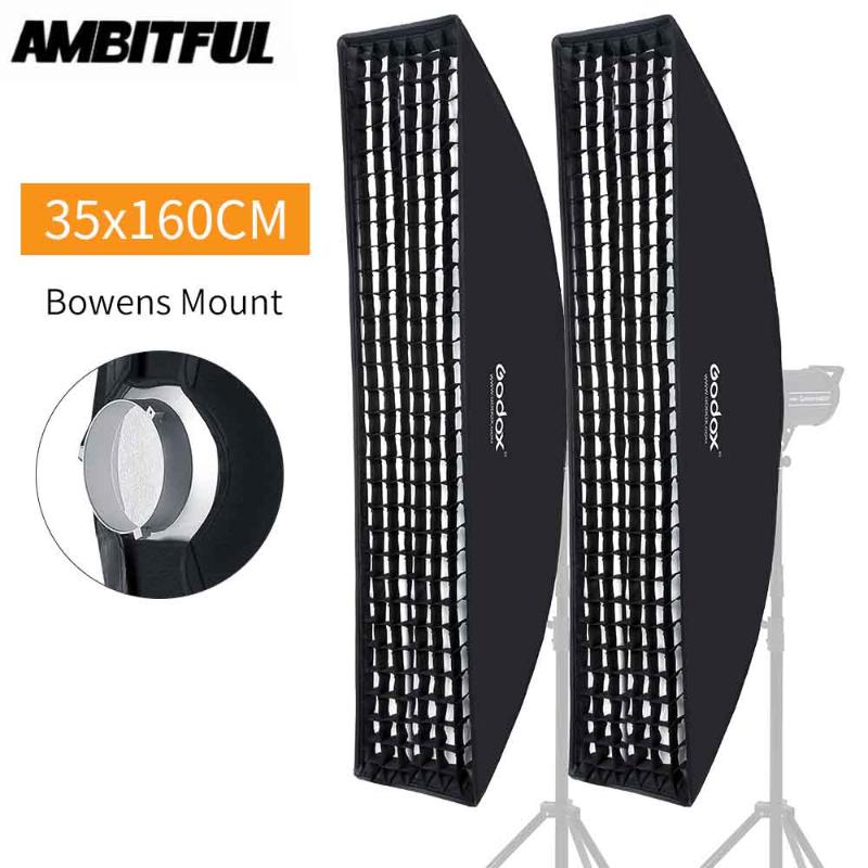 

2PCS Godox 35x160cm 14"x63" Strip Beehive Honeycomb Grid Softbox with Bowens Mount for Studio Flash SK300 SK400 DE300 DE400