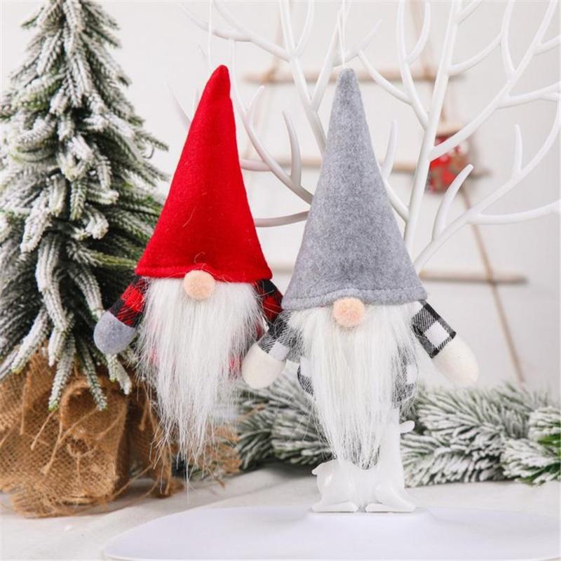 

Christmas Faceless Gnome Santa Xmas Tree Hanging Ornament Santa Claus Doll Decoration Home Desktop Decor Kids Gifts 2021
