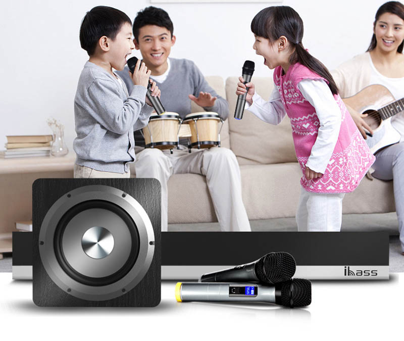 

IBASS 61K Bluetooth Soundbar Microphone Surround sound home theater 6 unit integrated Bluetooth Speaker Only soundbar