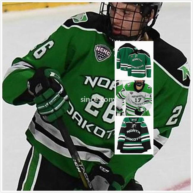 

Custom S-6XL North Dakota Fighting Hawks Shane Pinto Jersey 22 Cole Smith 26 Jacob Bernard-Docker 24 Judd Caulfield 28 Jodan Kawaguchi 29, Black