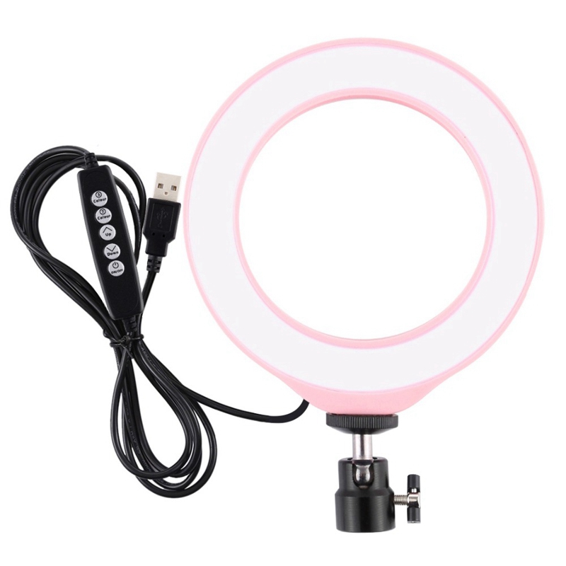 

PULUZ 10.2 Inch RGBW Dimmable LED Ring Light Youtube Vlogging Photography Video Lights Cold Shoe Tripod Ball Head Phone Clamp