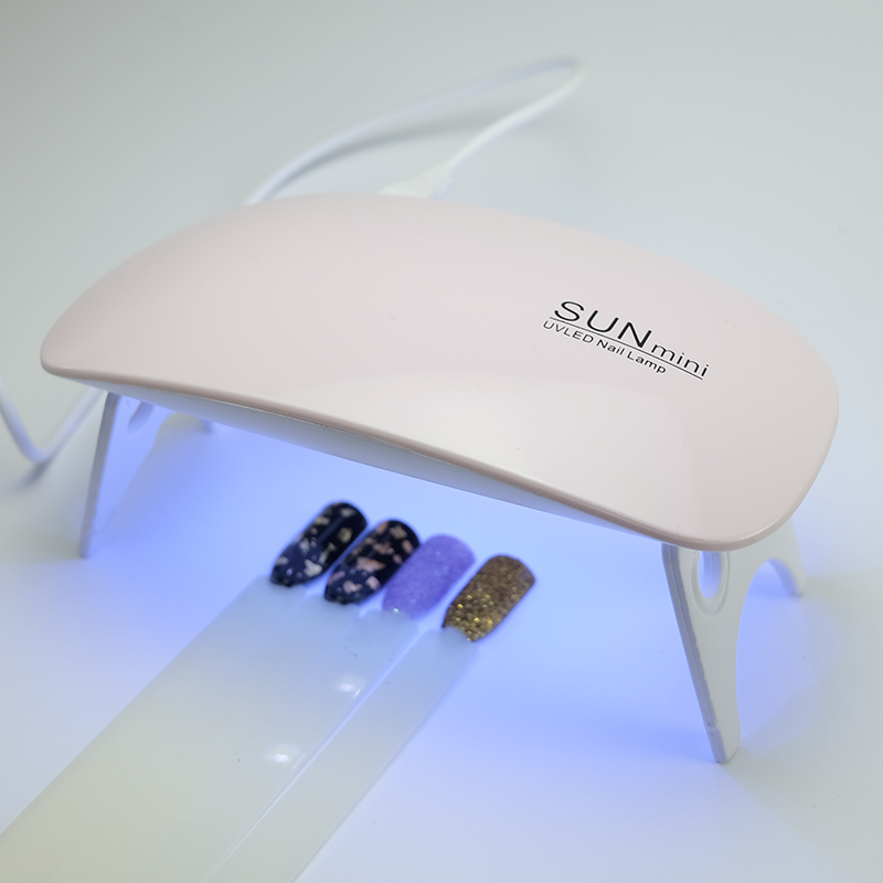 

UV LED Lamp Nail Dryer 6W Sun Mini Lamp For All Gel Nail Polish Gel Lacquer Portable USB Home Use Lampara Led Manicura, Sunmini pink