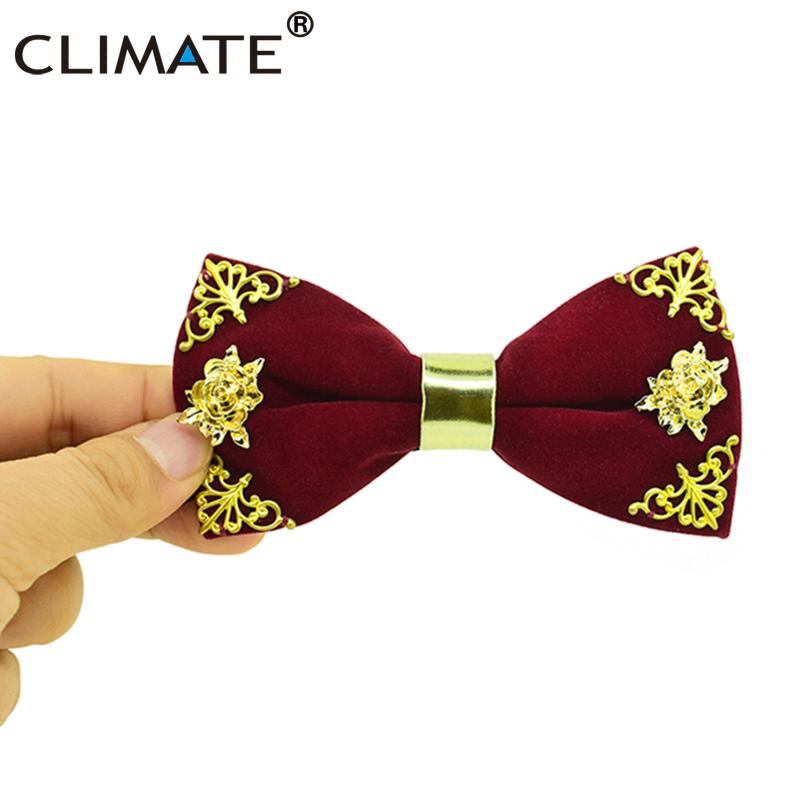

Luxury Nobles Bow Tie Deluxe Rose Embossment Bowtie for Men Accessories Men's Nobility Wine Velvet Bowtie with Box Wedding Gift