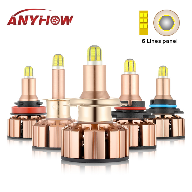 

2 Pcs Car Led Headlight Bulbs 12 Sides H7 Led Blubs 6500K 18000LM H8 H9 H11 9005 9005 3 9006 4 Auto head Lamp Bulb