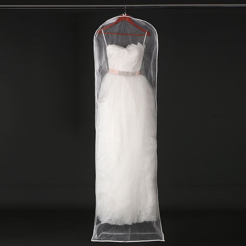 

160/180 cm special wholesale transparent wedding dress dust cover oversized glass yarn clothing garment bag