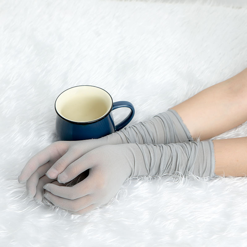 

Women Seamless Mesh Clubwear Sheer Mittens Party Full Finger Costume Thin Gloves