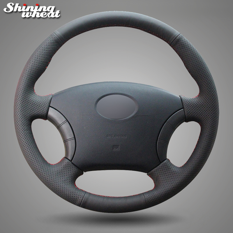 

Shining wheat Black Genuine Leather Steering Wheel Cover for for Great Wall Haval Hover H3 H5 Wingle 3 Wingle 5
