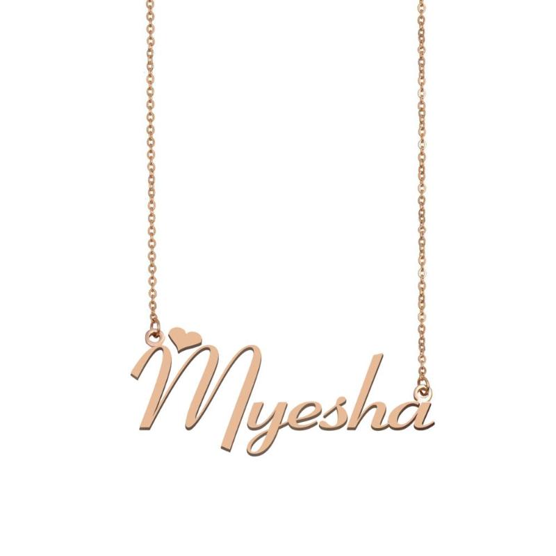 

Myesha Name Necklace , Custom Name Necklace for Women Girls Best Friends Birthday Wedding Christmas Mother Days Gift