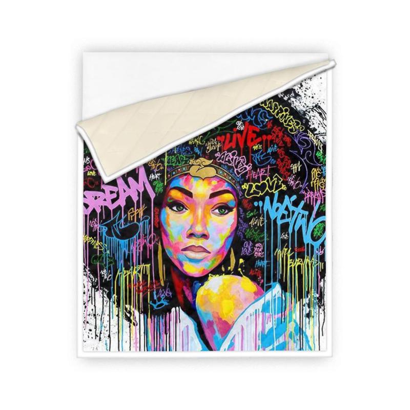 

Comforters & Sets Air Conditioning Quilt Core Afro Amrican Black Queen Print Single Double Summer Thin Cotton Filled Quilted Anti Fade 2021, Htd322f4b