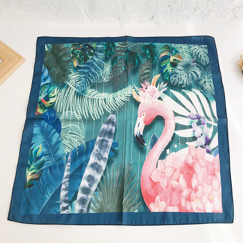 

Fashion Hair Scarf For Women Small Handkerchief Silk Satin Neck Scarfs Female 55*55cm Cute Bag Scarves For Ladies Drop shipping